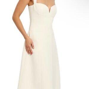 mesh high slit dress Jelani Layered Mesh High-Slit Drape Maxi Dress